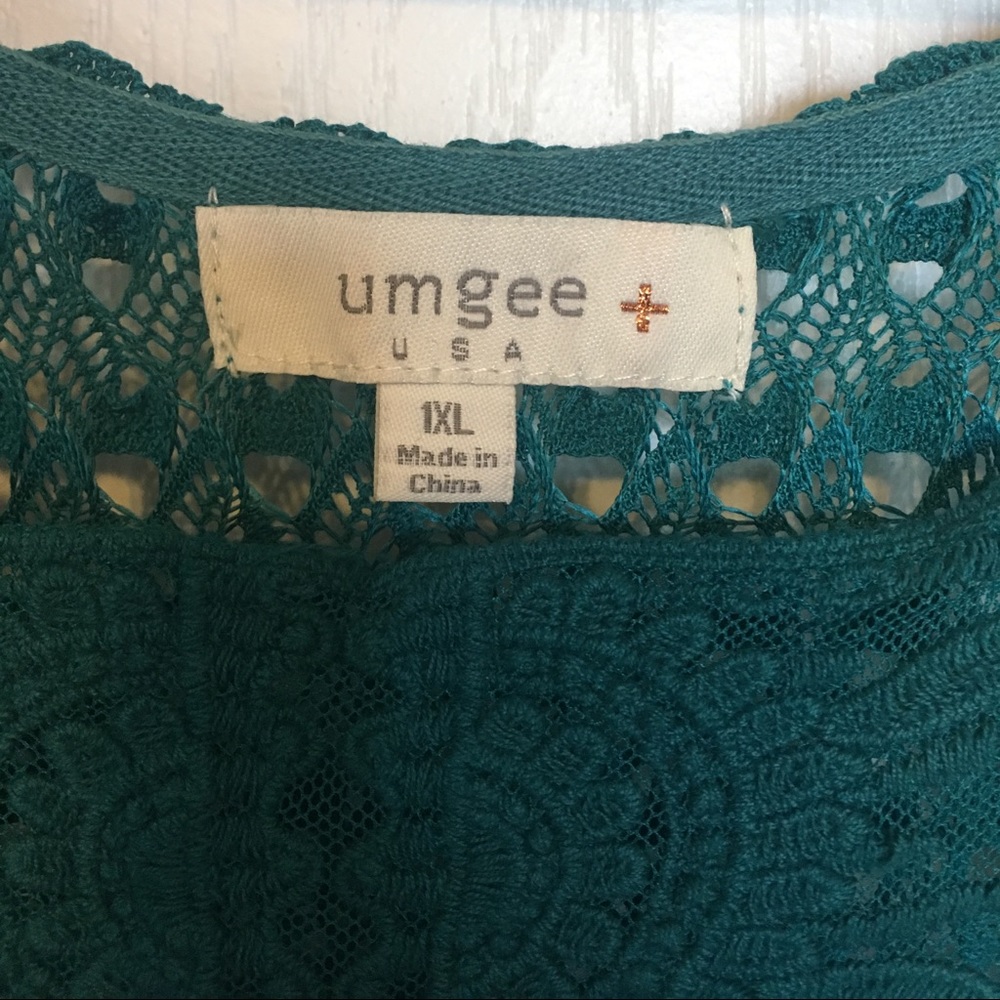 Dark teal crocheted tunic - Picture 5 of 7